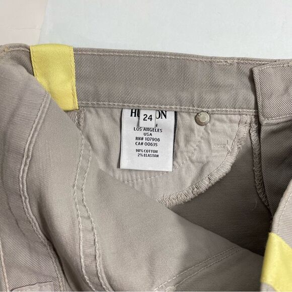NWT Hudson Loulou Tuxedo Skinny Jeans Gray with Yellow Stripe Size 24 - Picture 5 of 7